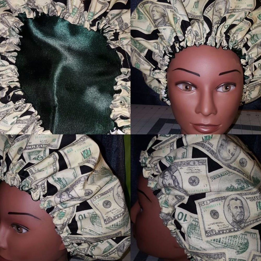 Adult Satin Lined Hair Bonnet (Cash Money)